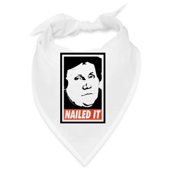 Nagelte es Martin Luther - Bandana - Weiß - Vorne