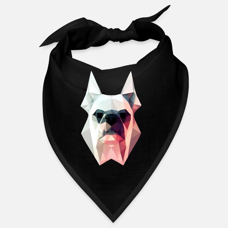Polygon Design Bulldog tête d’animal colorée Bandana