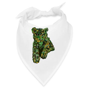 Leopard mal anders - Bandana - Weiß - Vorne