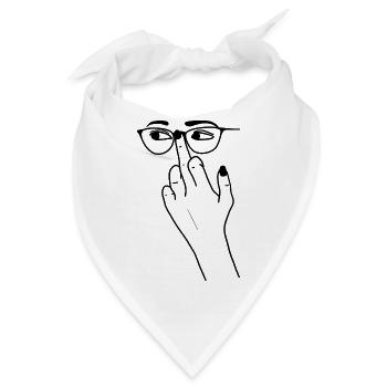 Finger für Brille - Bandana - Weiß - Vorne