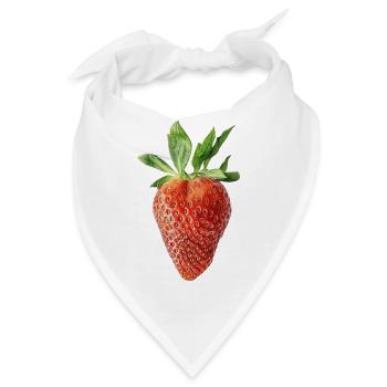 Saftige rote Erdbeere, Sommer - Bandana - Weiß - Vorne
