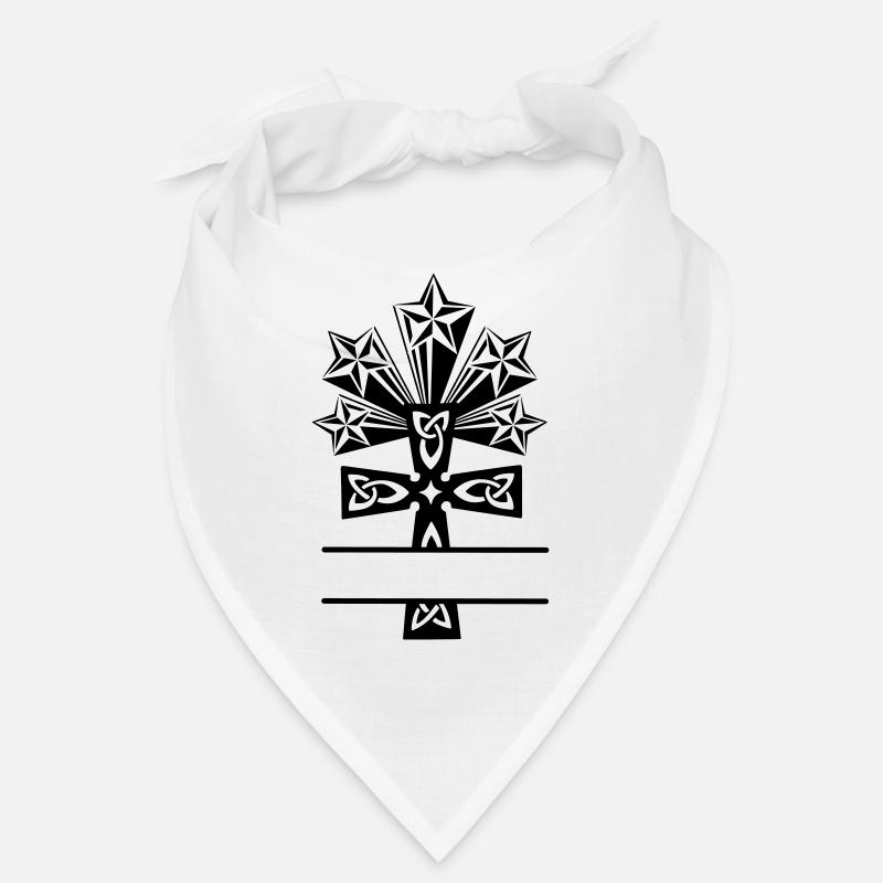 Monogramme cinq étoiles de croix celtique Bandana
