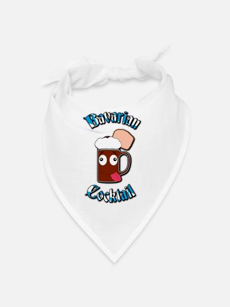 Bavarian Cocktail / Goaßmaß V2 - Bandana - Weiß - Vorne
