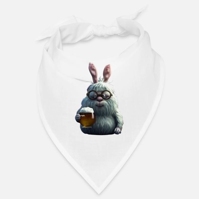 Funny Easter Bunny with Beer Bandana