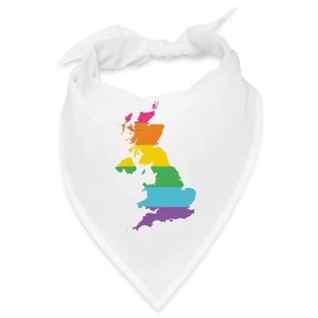 LGBTQ Großbritannien - Bandana - Weiß - Vorne