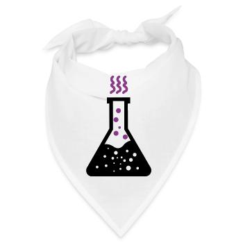 Chemie Labor Erlenmeyerkolben Reagenzglas - Bandana - Weiß - Vorne