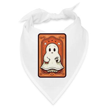 Orange Geist Tarot Karte - Bandana - Weiß - Vorne