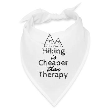 Hiking is my Therapy - Bandana - Weiß - Vorne