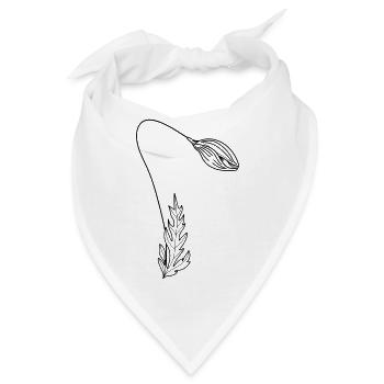 Mohnblume 29 poppy flower blossom - Bandana - Weiß - Vorne