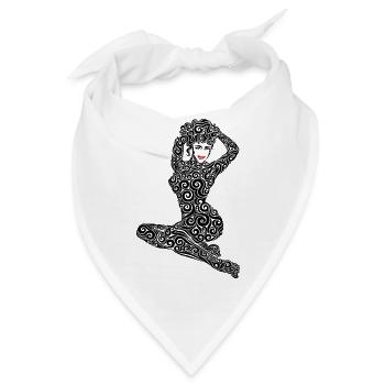 Swirly PinUp - Bandana - Weiß - Vorne