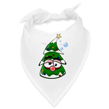 Besoffener Weihnachtsbaum - Bandana - Weiß - Vorne