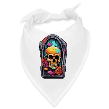 Grabstein / Erinnerung / Ruhe / Unvergessen / tot - Bandana - Weiß - Vorne