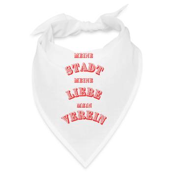 Rot-Weiß - Bandana - Weiß - Vorne