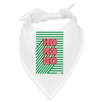 Ho Ho Ho - Plakativ - Bandana - Weiß - Vorne
