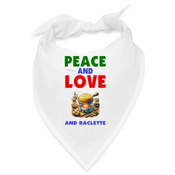 Frieden und Liebe und Raclette - Bandana - Weiß - Vorne