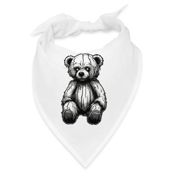 Teddybär / Kuscheltier / Stofftier / Geschenkidee - Bandana - Weiß - Vorne
