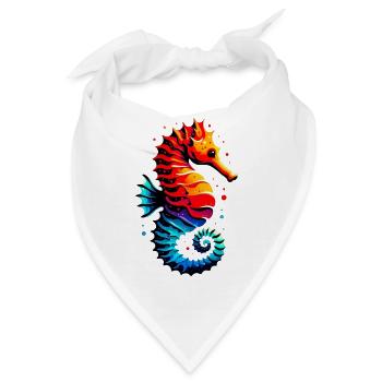 Seepferdchen - Bandana - Weiß - Vorne