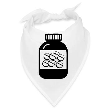 Dose mit Pillen für die Apotheke - Bandana - Weiß - Vorne