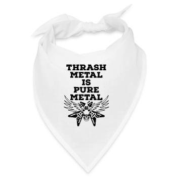 thrash metal is pure metal - Bandana - Weiß - Vorne