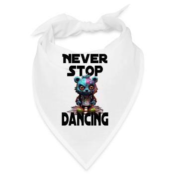 Never Stop Dancing - Bandana - Weiß - Vorne
