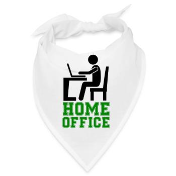 computer work home office - Bandana - Weiß - Vorne