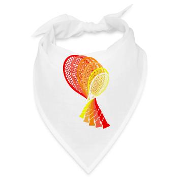Tennisschläger Racket Tennis Shirt Design - Bandana - Weiß - Vorne