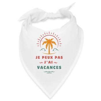 Ich kann keinen Urlaub haben - Bandana - Weiß - Vorne
