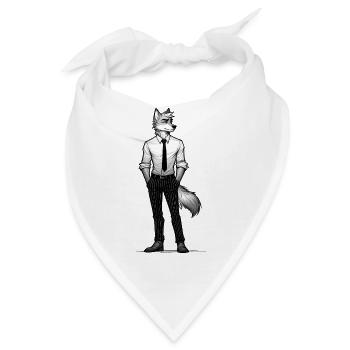 Dapper Wolf: Business Casual Beast - Bandana - Weiß - Vorne