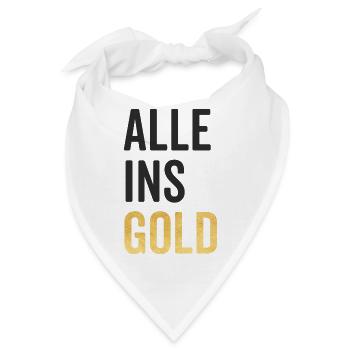 Alle ins Gold - Bandana - Weiß - Vorne