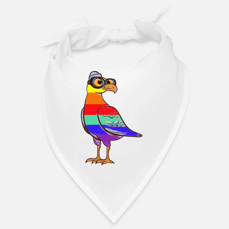 LGBT Regenbogen Möwe Möwen maritim - Bandana - Weiß