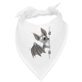 Lustige Fledermaus Cartoon Flughund - Bandana - Weiß - Vorne