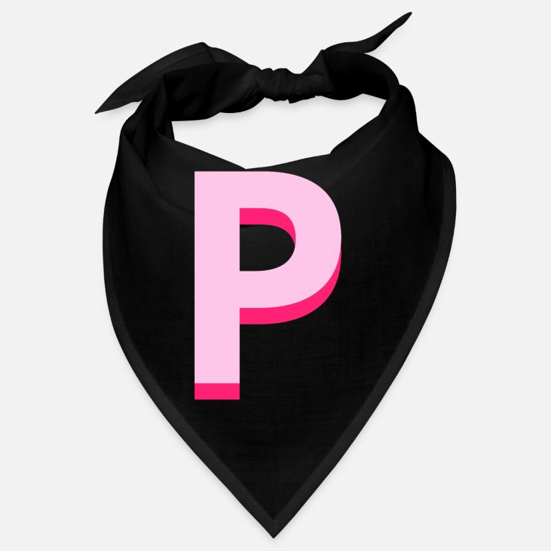Lettre p rose pop et moderne Bandana