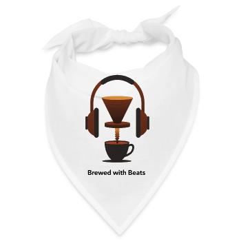 Kaffee Shop Beats - Bandana - Weiß - Vorne