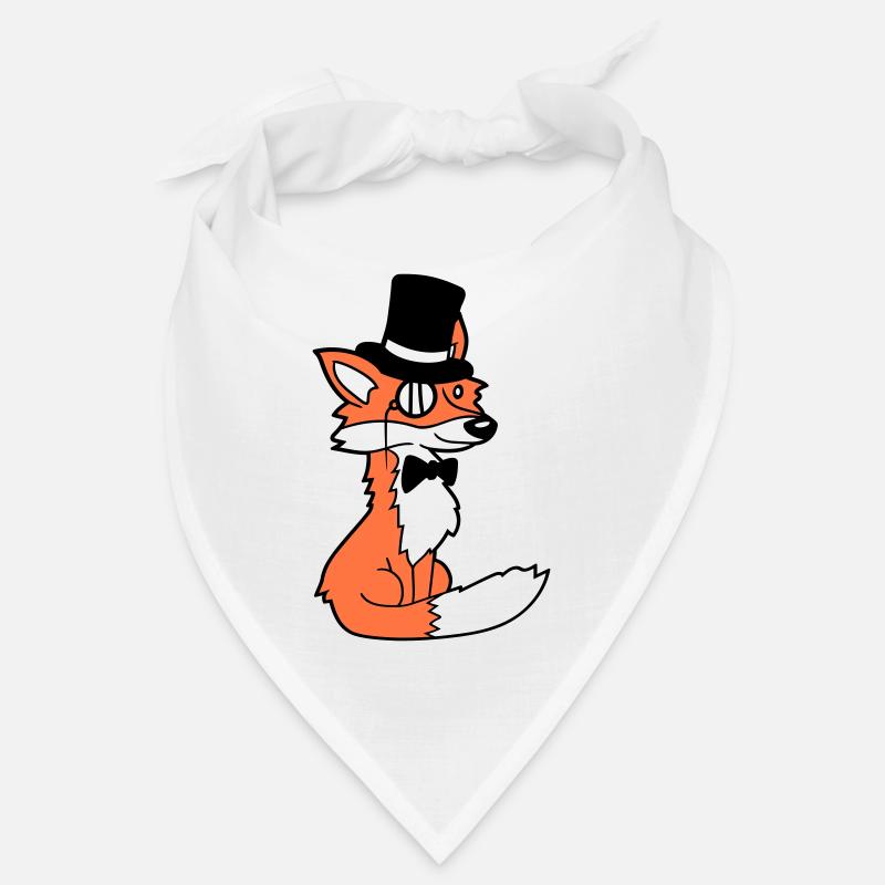 Fuchs Rotfuchs Sir Mr. Zylinder Hut Monokel Brille Bandana