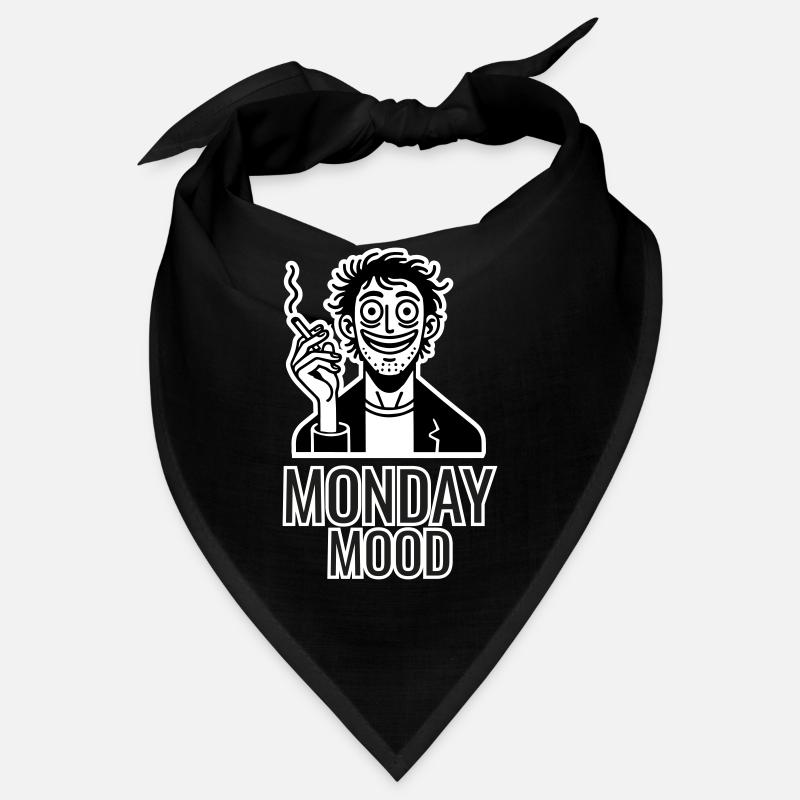 Koffeinhaltiger Mann, der eine Zigarette raucht - Monday Mood Bandana