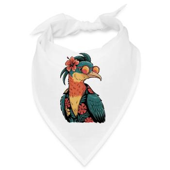 Kolibri Vogel Lustiger Sommer - Bandana - Weiß - Vorne