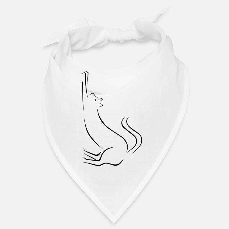 Dessin au trait de chat Bandana