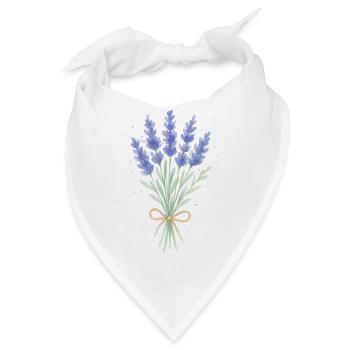 Lavendel Sträußchen - Bandana - Weiß - Vorne