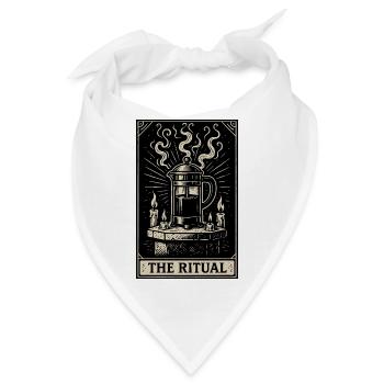 Das Ritual – Kaffee Tarot Altar Design - Bandana - Weiß - Vorne