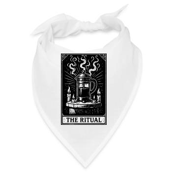 Kaffeebeschwörung Tarot – Das Ritual (Dunkle Version) - Bandana - Weiß - Vorne