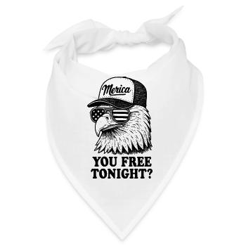 Du bist heute Abend frei, Adler, 4. Juli - Bandana - Weiß - Vorne