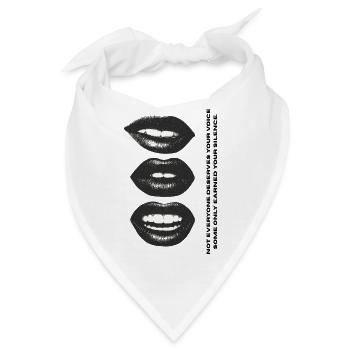 Lippen - Stimme - Bandana - Weiß - Vorne