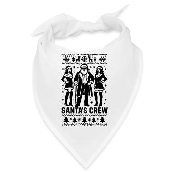santas crew pimp nikolaus weihnachtsmann - Bandana - Weiß - Vorne