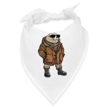 Robbe Tier Cool Winter - Bandana - Weiß - Vorne