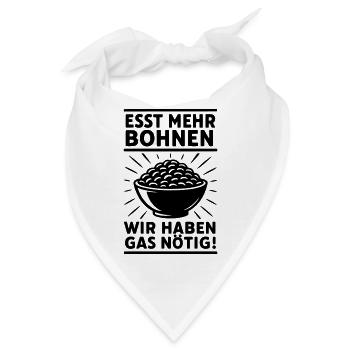 bohnen essen furzen gas - Bandana - Weiß - Vorne