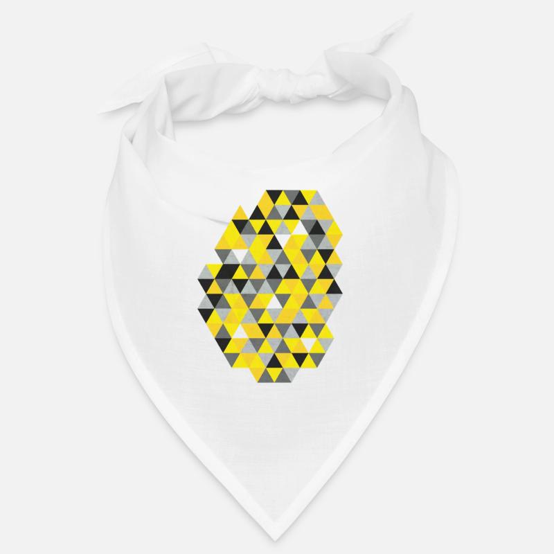 Geometric triangle pattern Sunny Yellow Bandana