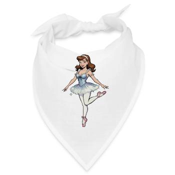 Ballerina mit Stars Tutu - Bandana - Weiß - Vorne