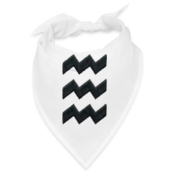 Eindhoven Vibes-Stickerei sieht schwarz aus (bedruckt) - Bandana - Weiß - Vorne