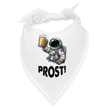 Astronaut mit Bierglas - Bandana - Weiß - Vorne