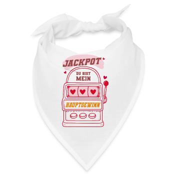 Jackpot - Du bist mein Hauptgewinn - Bandana - Weiß - Vorne